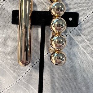 2 Kitch Gold Hai Barrettes